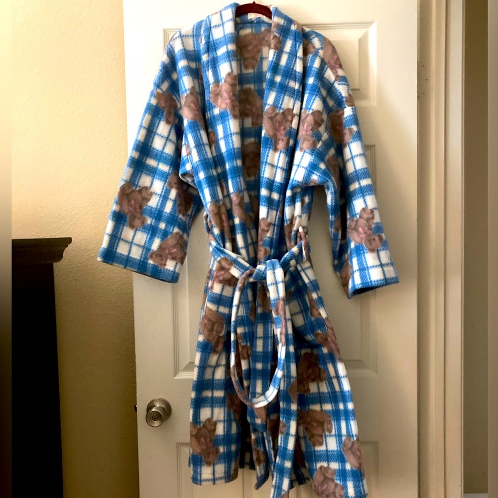 Fleece Teddy Bear Robe - Handmade - Picture 2 of 11